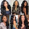 Synthetic Fiber Black Body Wave Hair Extensions - 100g Bundles with Large Wave Snake Curl Wigs