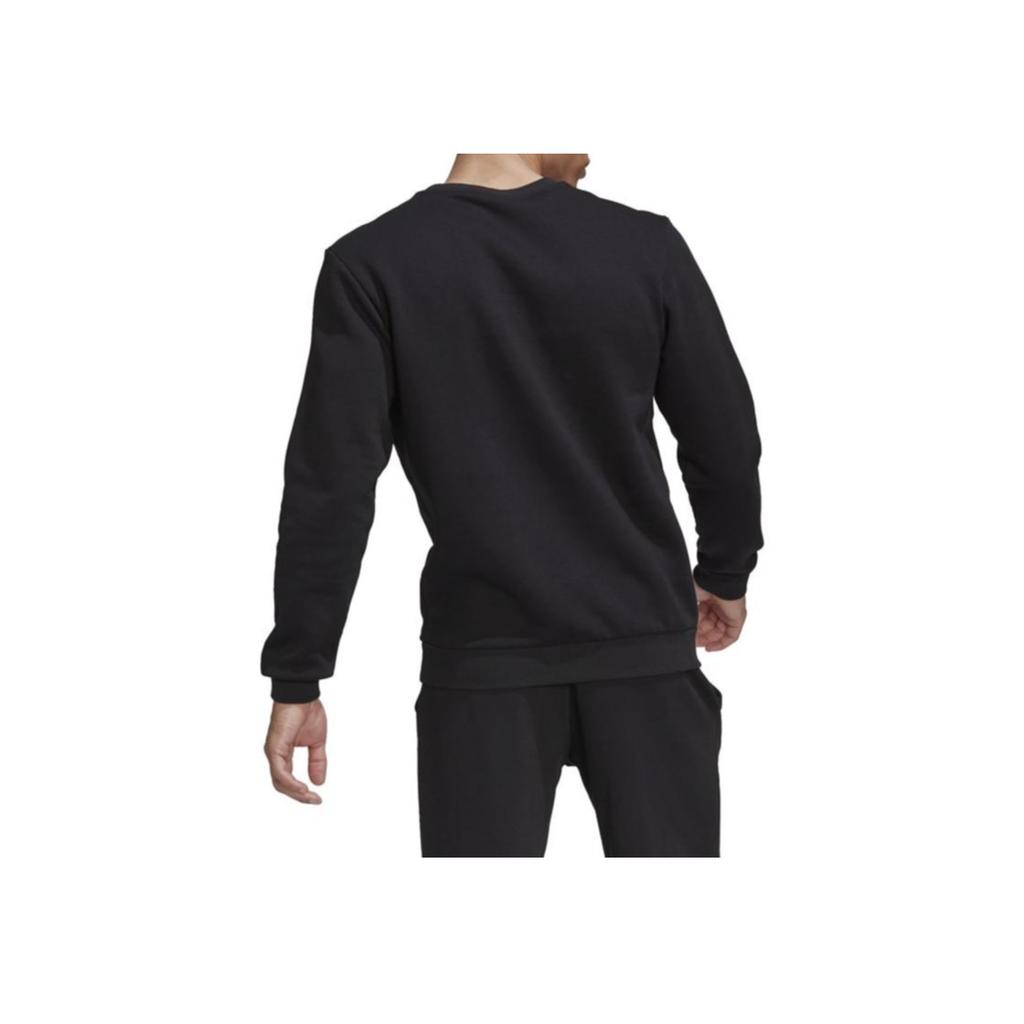 Adidas Sport-Pullover-Sweatshirt mit großem Logo-Print für Herren, Oberteile, Schwarz GK9074