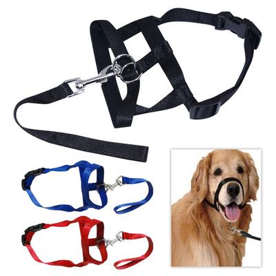 Soft Nylon Dog Pet Head Collar Training Mouth Cage Anti Bite Chew Safety Mask