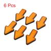 Uxcell 2/6pcs Red Plastic Arrow Shape Vehicle Car Reflector Reflective Plate Sticker