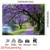 1Pcs Printed Jacaranda Tree Lake Decoration Background Winter Backdrop Decorations For Photo Studio Photo Booth Christams Party