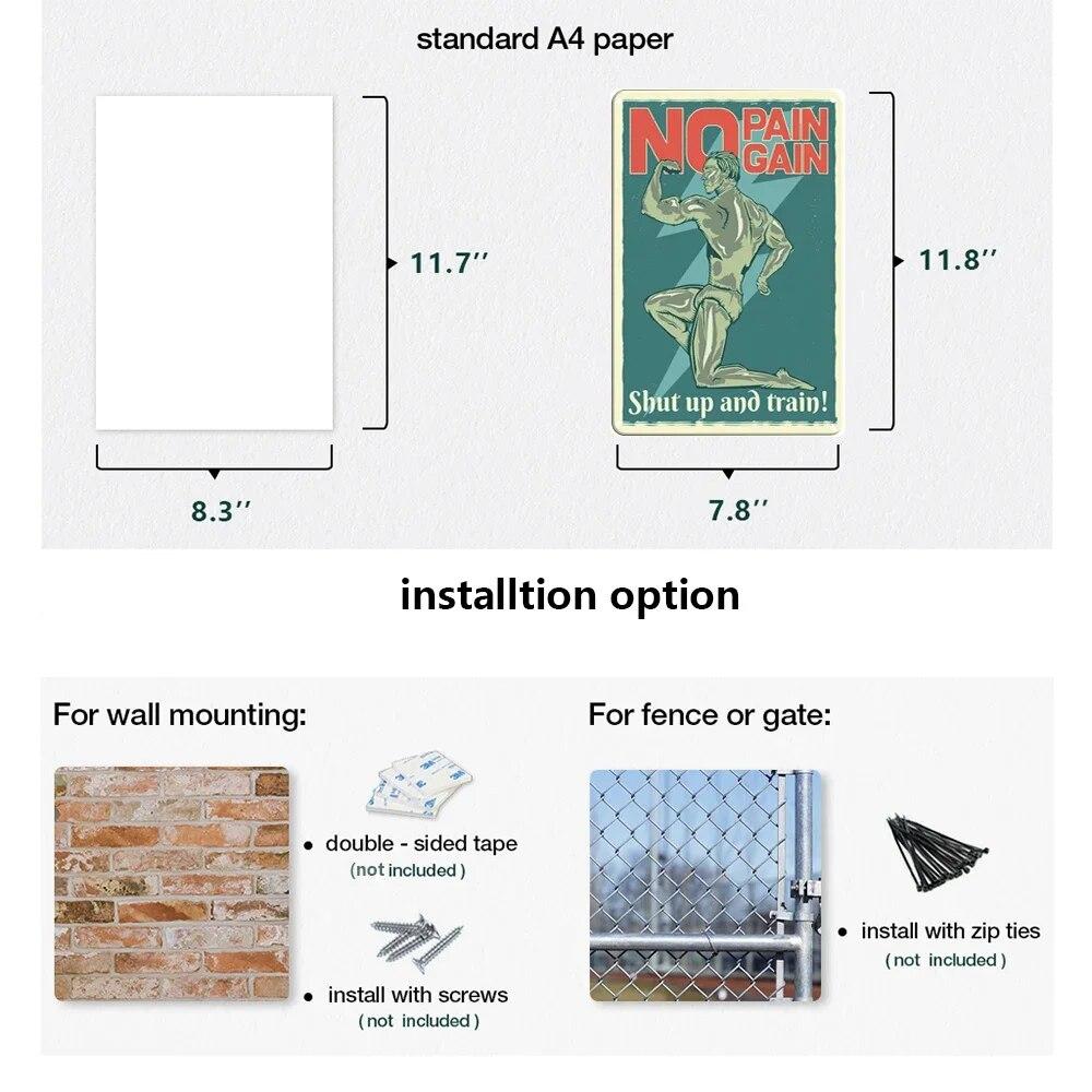 Retro Funny Sentence Tin Sign Decorative Vintage Plaque Metal Sign Decor Metal Plate for Garage Man Cave Bar Pub Home Wall Decor