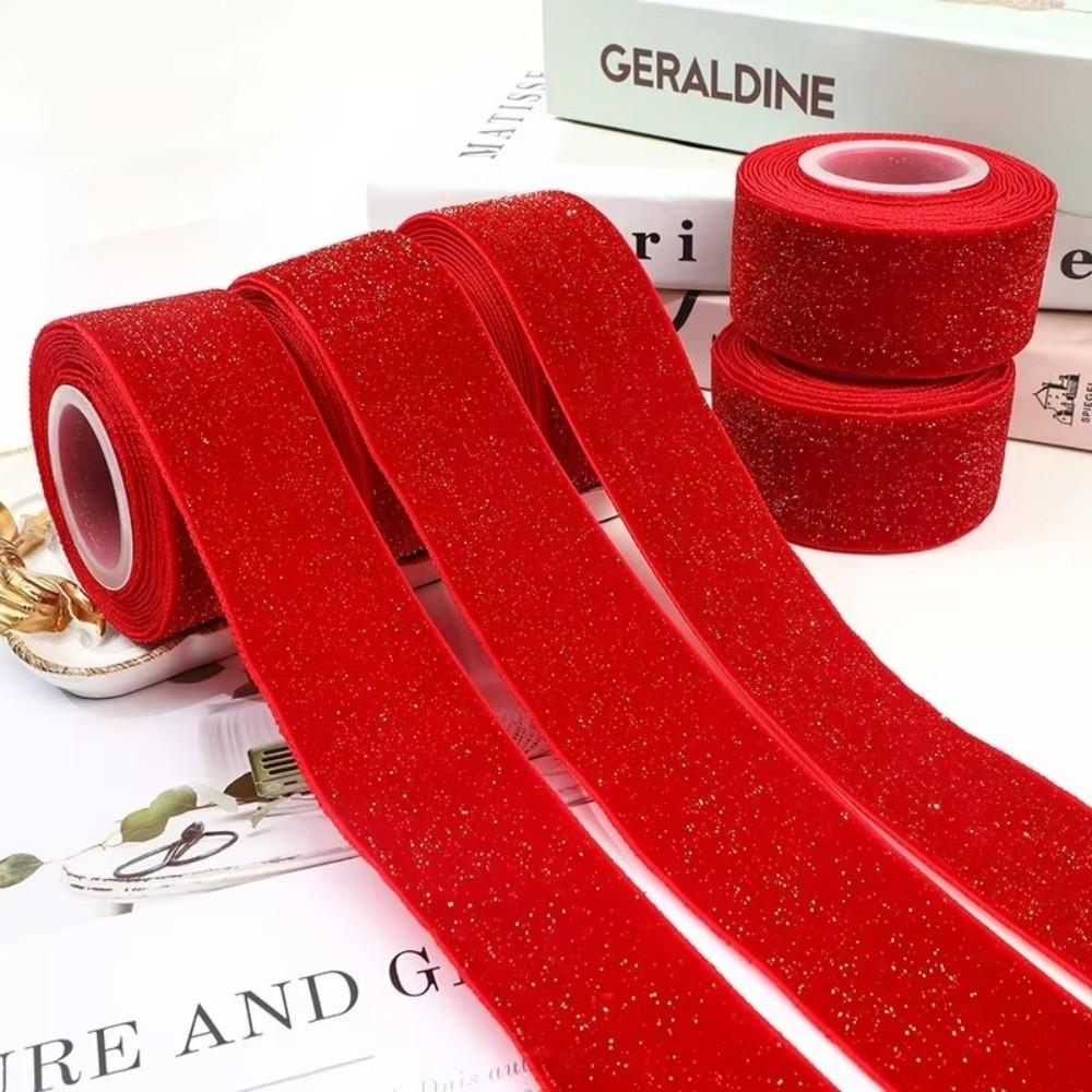 5M Christmas Decoration Red Ribbon DIY Holiday Decoration Red Satin Gifts Christmas Tree Pendant
