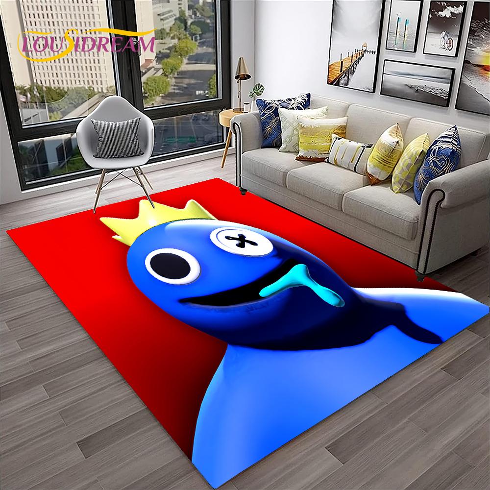 Game R-Rainbow Friends Cartoon  Area Rug,Carpet for Home Living Room Bedroom Sofa Doormat Decor,kid Play Non-slip Floor Mat Gift