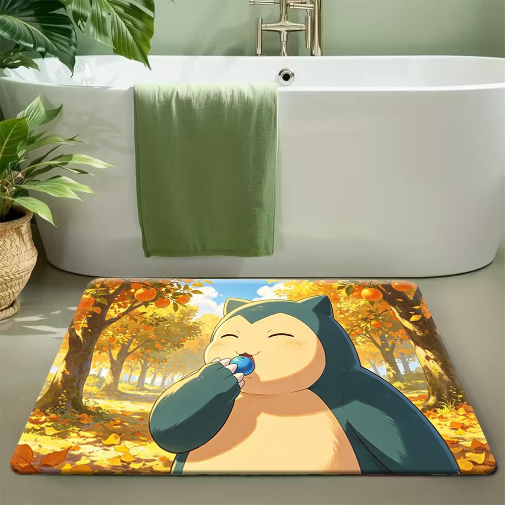 Cute Peeking Pikachu Cartoon Pokemon Soft Absorbent Non-slip Home Bathroom Entryway Floor Doormat Rug