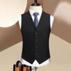ROMON Men's Business Double-Breasted Suit Set