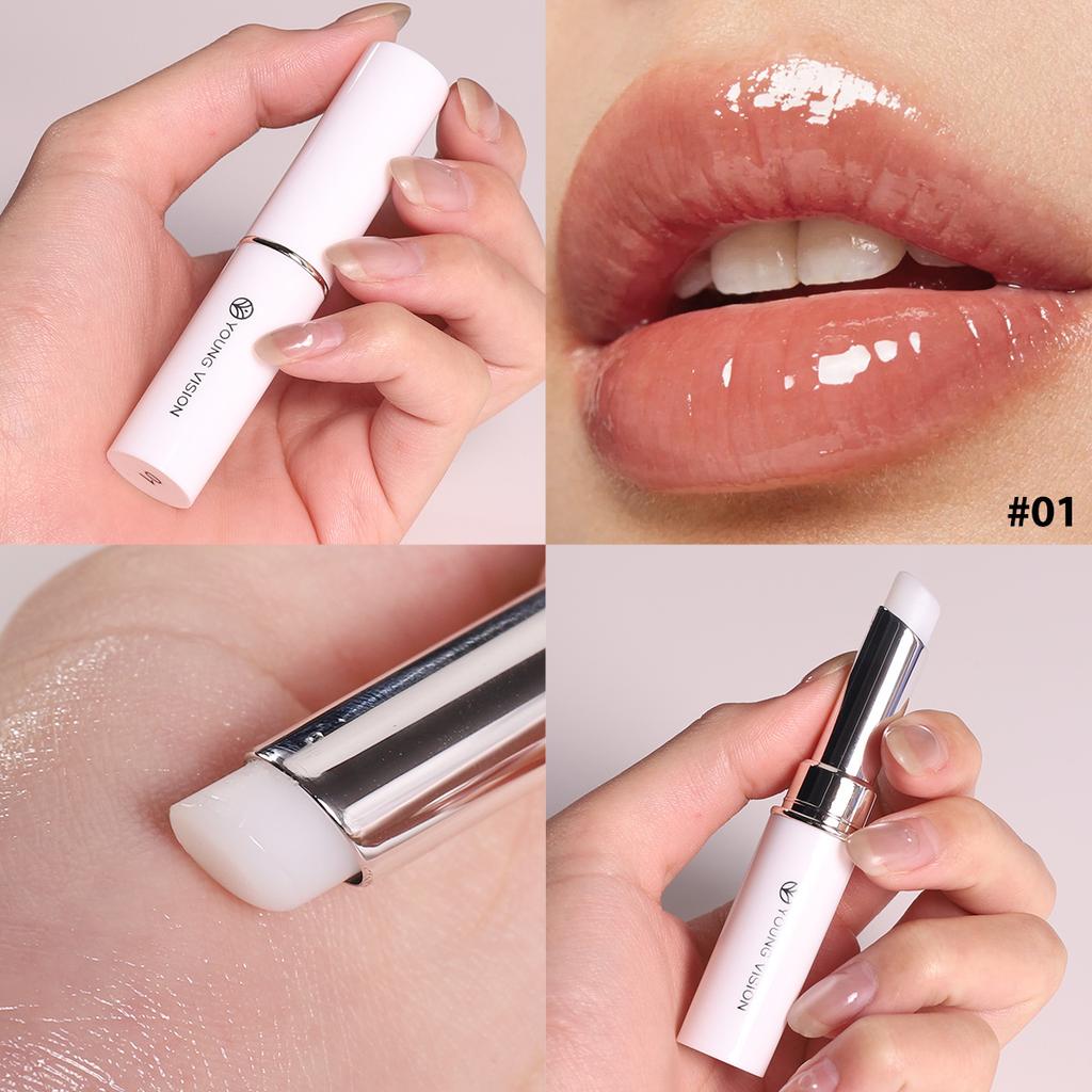 Temperature Change Lip Balm, Fruit Flavored Moisturizing Color Changing Lipstick, Clear To Pink Hydrating Lip Care Makeup