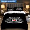 3PCS Besiktas Istanbul Football Club Bedding Set 2D Printing (Includes 1 Duvet Cover + 2 Pillowcases Coreless), Bedroom decor,Fan gift