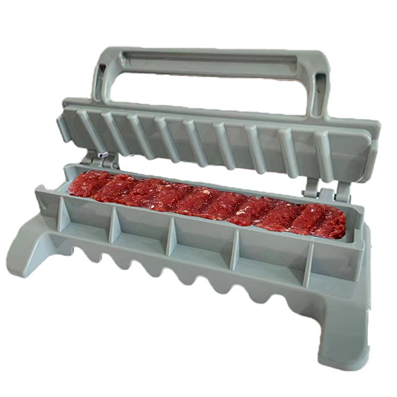 Kebab Maker Nem Enkelt Række Grill Barbecue Spyd Tilbered Kebab Maker Presse Maskine Genanvendelig Manuel Grill Kebab Form