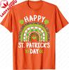 Happy Saint Patricks Day Rainbow Clover Irish Mens Womens TShirt Casual Breathable ShortSleeved Shirt