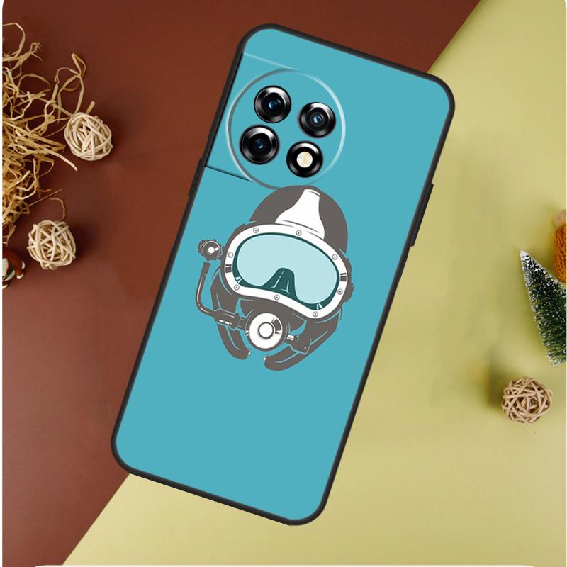 Scuba Diver Diving For OnePlus 13 13R 12 12R 11 9 10 Pro 8T 9RT 10T 10R N20 N30 Nord CE 2 3 4 Lite Phone Case
