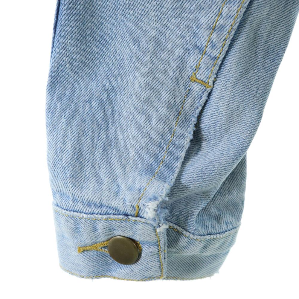 B.B.I. 90s Old Oversize Denim Jacket M Ice Blue Tracker Women Used