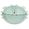 Baby Food Bowls Silicone Crab Shape Green 1pcs 10.2x9.3x1.2in