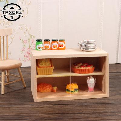 1:12 Scale Dollhouse Miniature Storage Cabinets Bedside Tables Drawer Chest Furniture Model Decor Toy Doll House Accessories