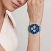 Casio Quarzwerk Edelstahlarmband Uhr Unisex Blaues Zifferblatt MTP-1374D-2A3V