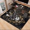 Skulls And Roses Artwork Office Rug Chair Mat, Entryway Carpet, Suitable for Front Door, Bedroom, Living Room, Desk, Holiday Gift