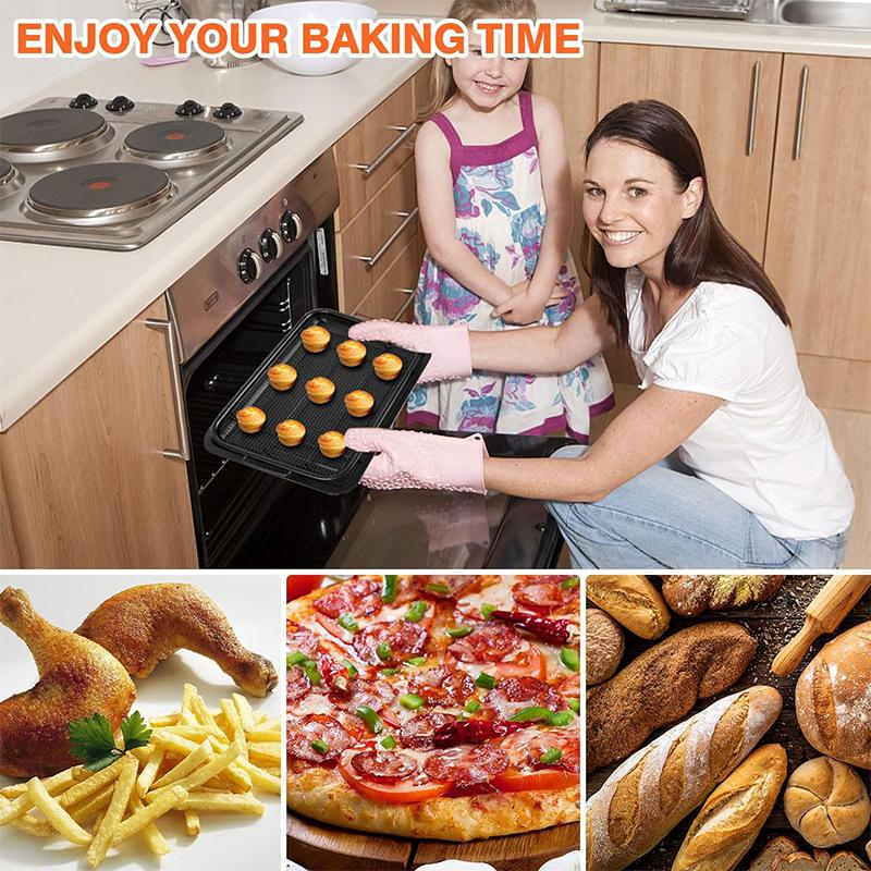 Baking Tray Oil Frying Baking Pan Stainless Steel Non-Stick Chips Basket Baking Dish Grill Mesh Square Frying Colander