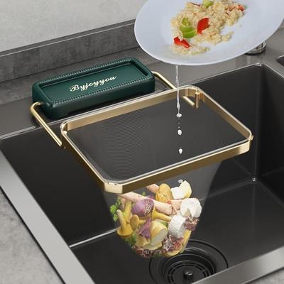1Set Lavabo Filtre Rafı Mutfak Katlanabilir Lavabo Süzgeci Ağ Torbası Standı Atık Çöp Ağı Rafı Tıkanma Önleyici Tek Kullanımlık Çöp Ağ Torbası LXY