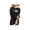 Adidas Originals Trefoil Pattern Logo Jacquard Crew Neck Sweater Unisex Sweater Black IC1879