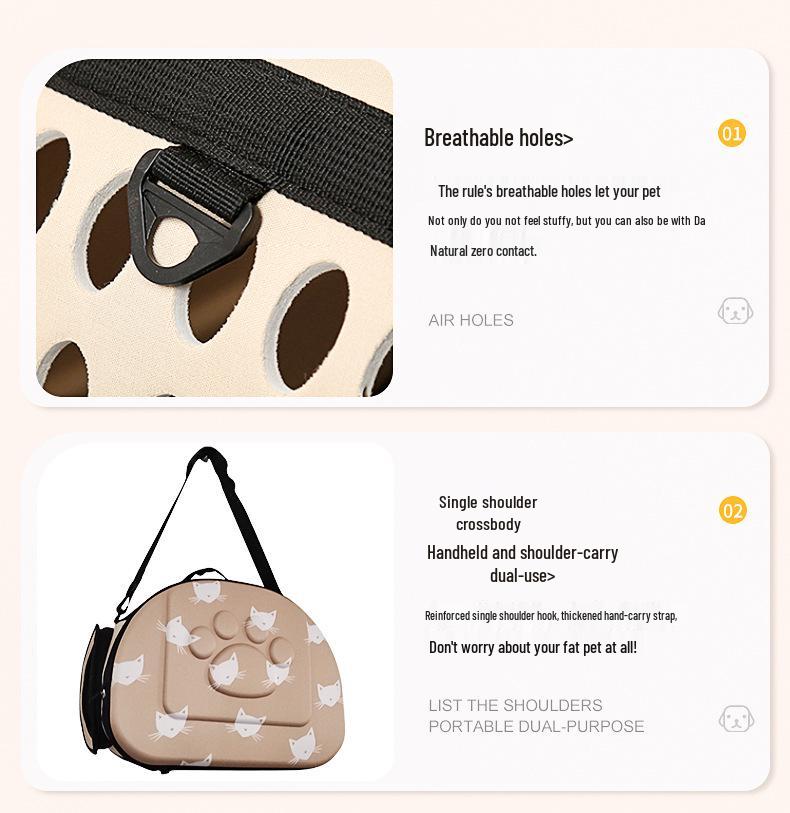 Foldable Solid Color Breathable Cat Backpack