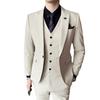 Men's Slim Fit Spring Suit Set with Peak Lapel and Solid Color Formal Wear