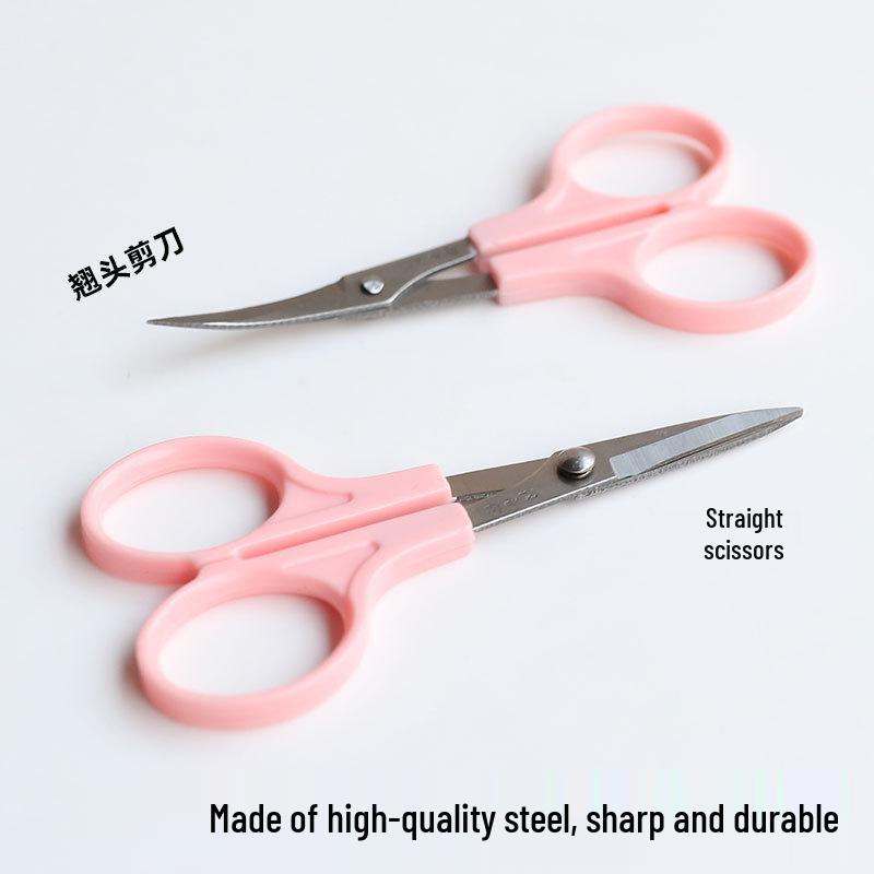 Handmade Clay & Resin Scissors Set: Bent Tip & Straight Tip, Ideal for Paper Cutting & Embroidery. 4.5-inch Straight Tip Scissors