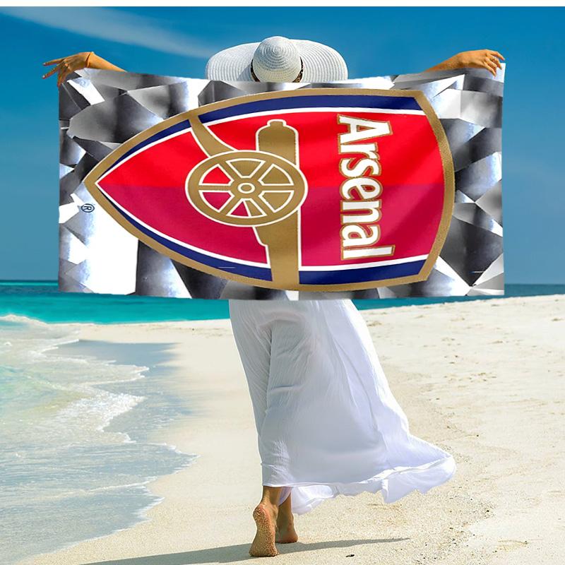 1pc A-Arsenal Beach Towel, Comfortable and Thick, and Swimming/Bath/Picnic/Camping Towel, Suitable for Seaside Beaches