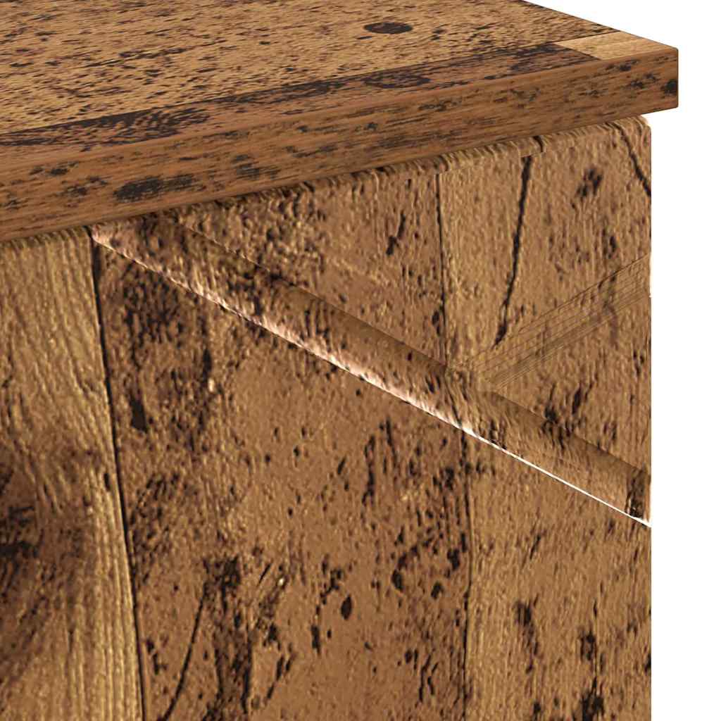 Bathroom Cabinet with Storage and Door Reclaimed Wood Look 30 x 35 x 192 cm