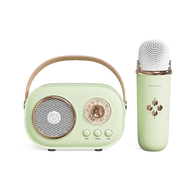 Retro Bluetooth Speaker with Integrated Portable Microphone - Mini Wireless Speaker Gift