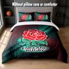 Set Biancheria da Letto Design Rugby Inghilterra 1 Copripiumino + 2 Federe Morbido Traspirante Biancheria da Letto per la Casa