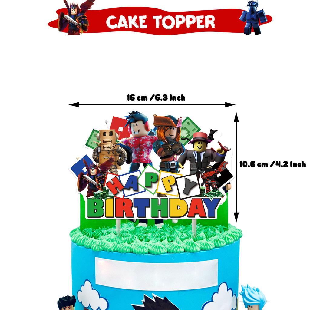 Roblox Birthday Party Decorations Supplie Celebration Disposable Tablecloth Cup Plate Baby Shower banner set Entertaining Play Safe Kid Friendly Fun