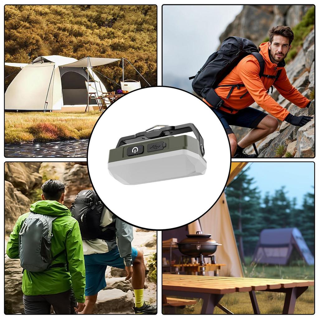 Camping Light Rechargeable Magnetic Cordless Battery Powered Flood Lights For Hiking Fishing Tent Outdoor Power Outage Job Site
