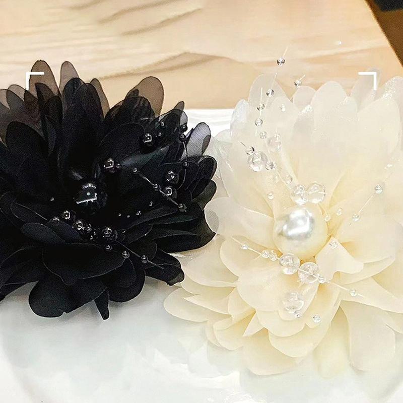 Able Peony Flower Starry Star Bead Hair Clip Women Ponytail Shark Hair Clip Temperament Girl Headwear Accessories