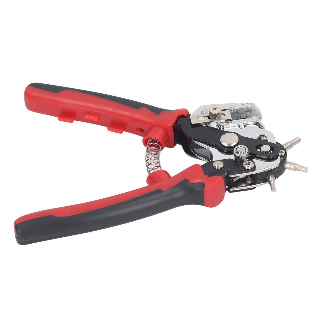 Leather Hole Punch 6 Holes 360 Degree Rotating Adjustable Margin V Shaped Knife Edge Belt Hole Puncher