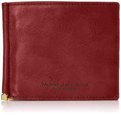 Jack COLORS Geldklammer Leder Geldbörse Echtes Leder Schlanker Geldscheinhalter Hergestellt in Japan [Maddy Soup] > Zweifach faltbar Nr. 76015 (rot)