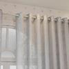 Tenda Jacquard Floreale Francese Lussuosa e Trasparente per una Morbida Trasmissione della Luce, con Passanti per Bastone - Perfetta per Finestre di Camera da Letto e Balconi