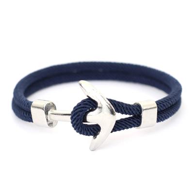 Pulsera de Ancla Estilo Marino 10 Colores Para Hombres Cadena de Cuerda de Grado A de 4 mm Pulsera Náutica de Surf Accesorios de Playa Pulsera