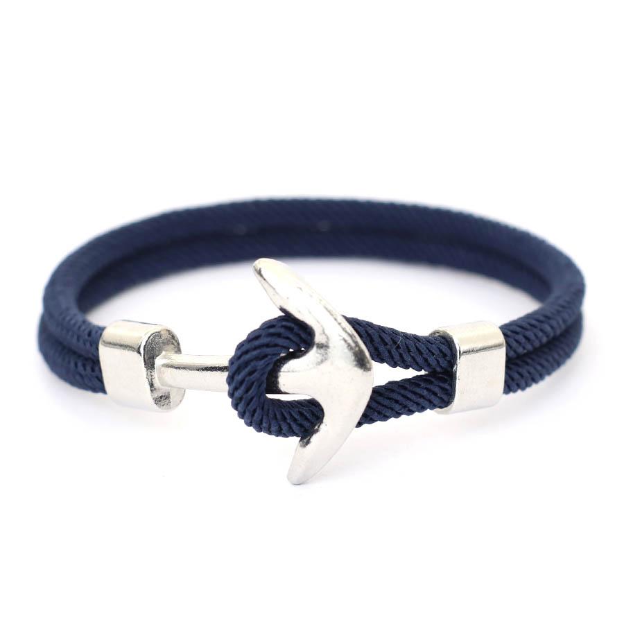 Nautical Anchor Bracelet Men Grade A 4mm Rope Surf Braclet Outdoor Cool Biker Accessories Pulseria Hombre Yoga Braslet