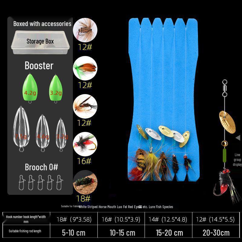 Tinplate Crankbait Rod with Red Sleeve Hook & White Stripe Melon Seed Lure - Gen 2 Poison Mosquito Fly & Tilapia Lure Set