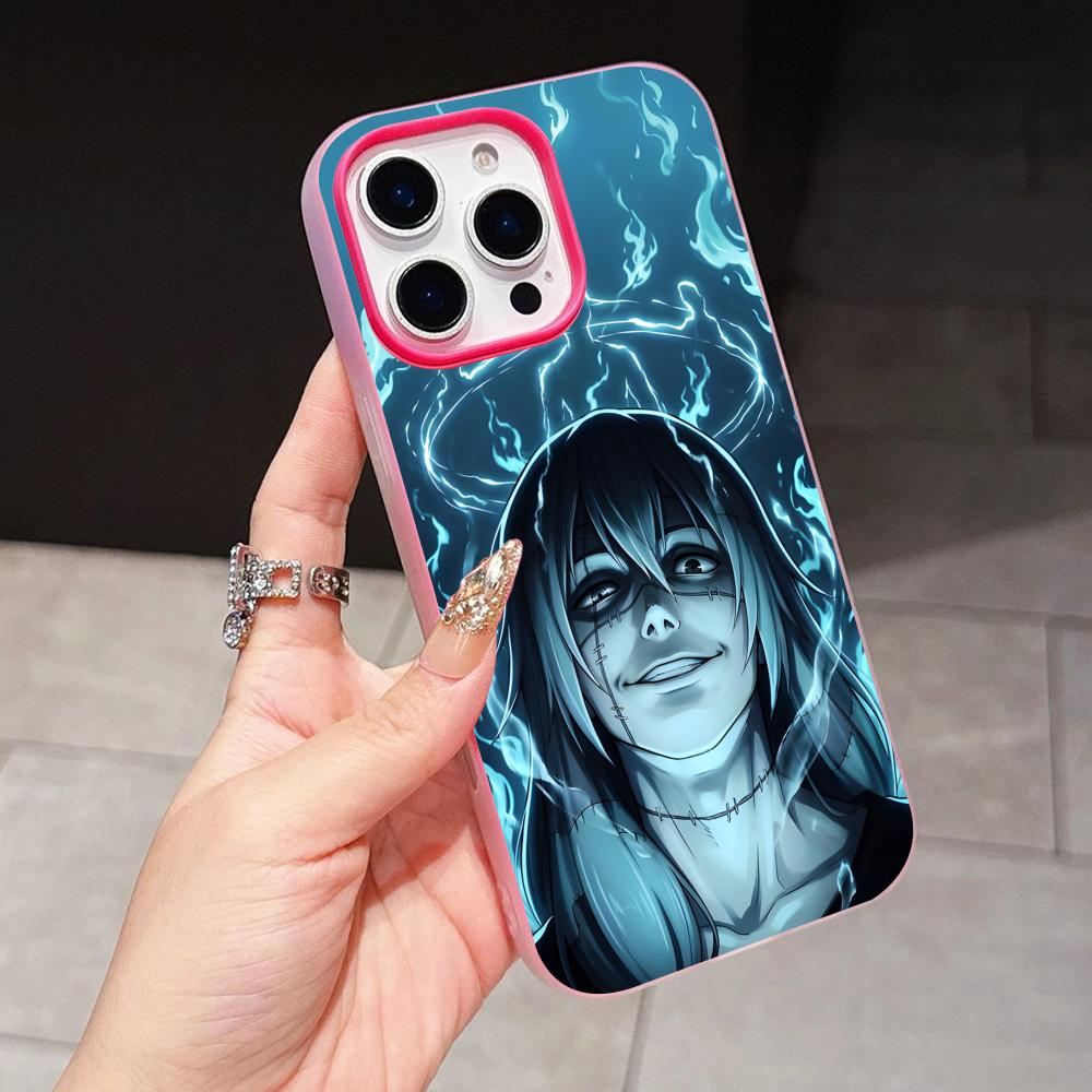 JJK Mahito Phone Case for iPhone 17 16 15 14 13 12 11 Air Pro Max Plus Jelly Double layer Rose Red Cover