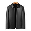 Pierre Cardin Men's Sheepskin Biker Jacket - Plus Velvet, Thick, Autumn/Winter.