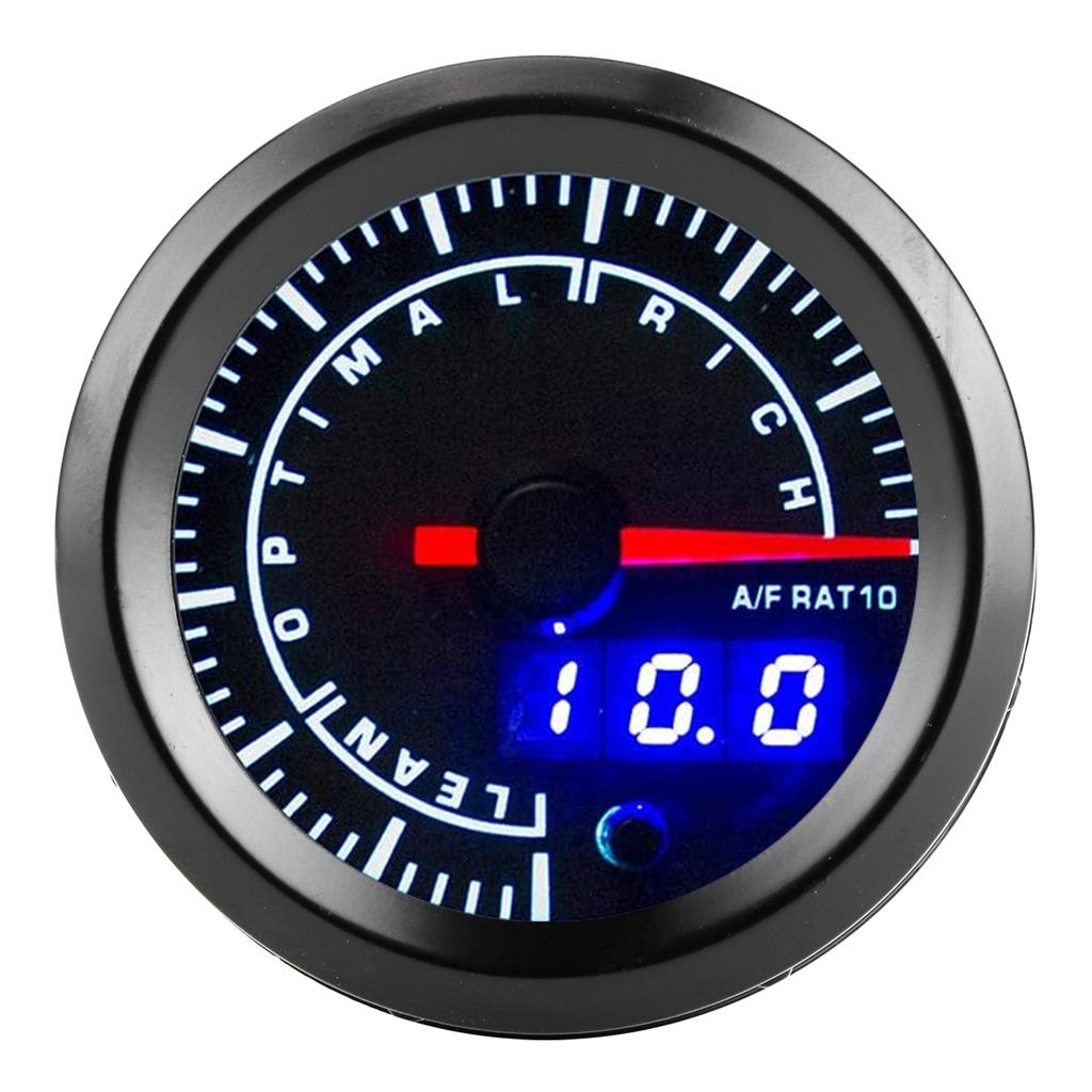 Universal Air Fuel Ratio Gauge Pointer LED Digital Display 52mm Dia Auto Instrument