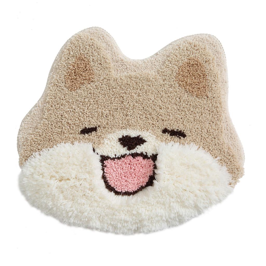 Cartoon Dog Shaped Bathroom Absorbent Mat With Non Slip Backing For Kids Room Decor