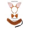 Adults Kids Animal Costume Foxes Ears Headband Bowtie Set Foxes Costumes Accessories for Halloween Cosplay Party Decors