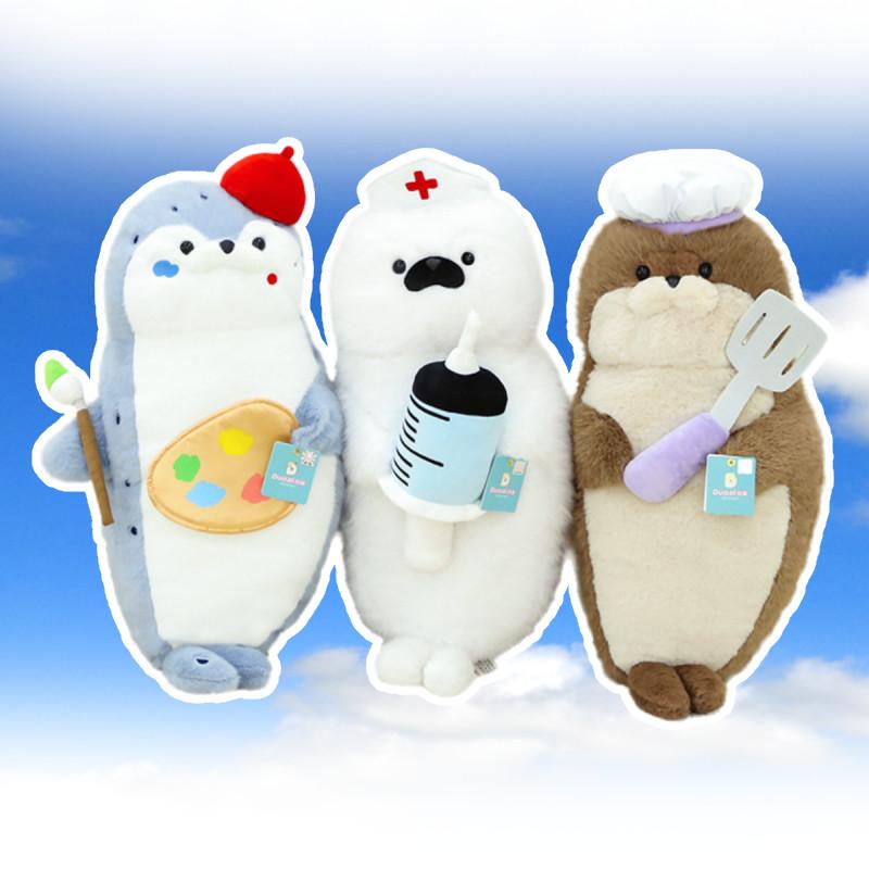 Seal Toy Plush Chef Nurse Painter Sea Sloth Stuffed Animal Doll Decor Cartoon
