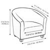 Sofa Cover Stretch Spandex Club Armchair Slipcovers Elastic Single Couch Covers for Study Bar Counter Living Room