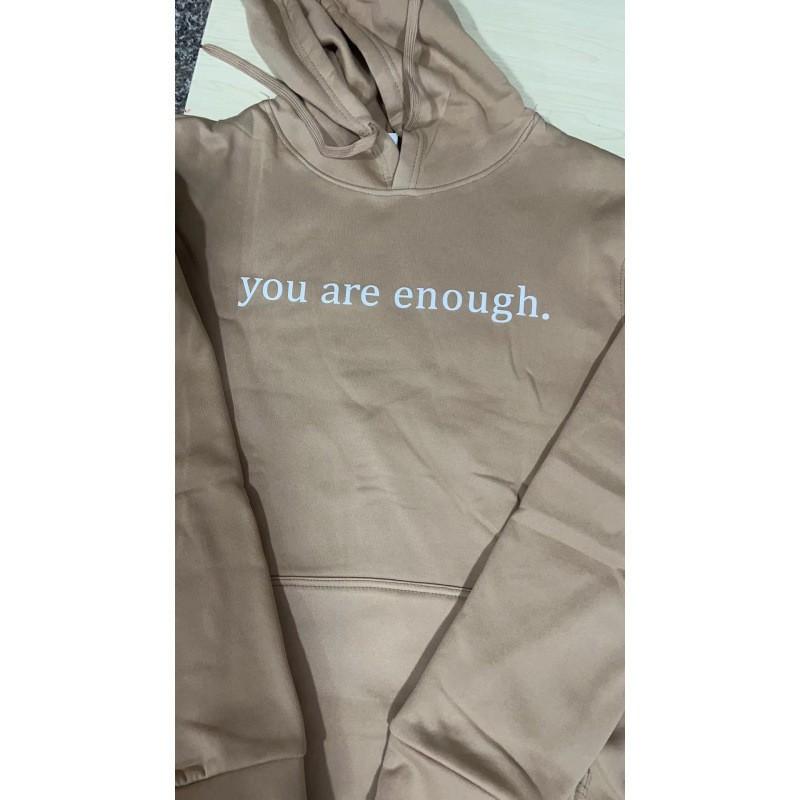 Womens Oversized Hooded Sweatshirt With Kangaroo Pocket Letter Print Short Sleeve Loose Fit