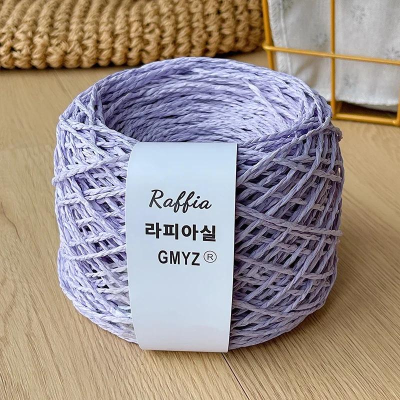80g Farben Raffiagarn Flauschig Natur Doppelfädiges Raffiagarn Häkelhut Spezialgarn Sommerhut Gehäkeltes Häkelgarn Papyroidgarn