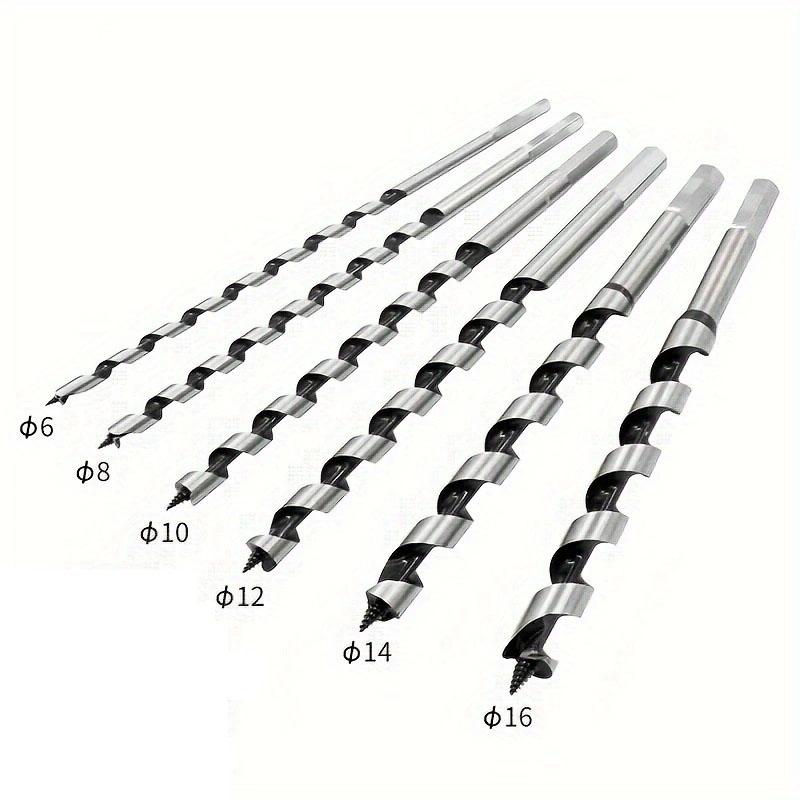 

6 шт. 9-дюймовые сверла-шнеки, набор из 6-14 мм, высокоуглеродистая сталь, 230 мм, сверло-шнек для деревообработки, кольцевая пила с шестигранным хвостовиком, инструменты для деревообработки