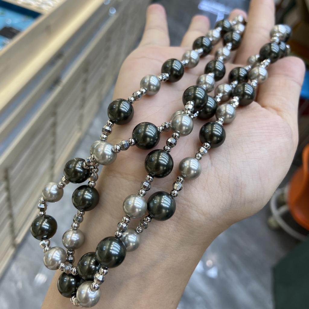 Ni Ni Stern Hat Die Gleiche Graue Farbabstimmung 10mm Halskette, Einzigartige High-End Nischen Personalisierte Pulloverkette.
